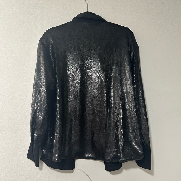 NWOT Future Collective Women's Long Sleeve Sequin Button Down Shirt, Size S - Picture 7 of 7